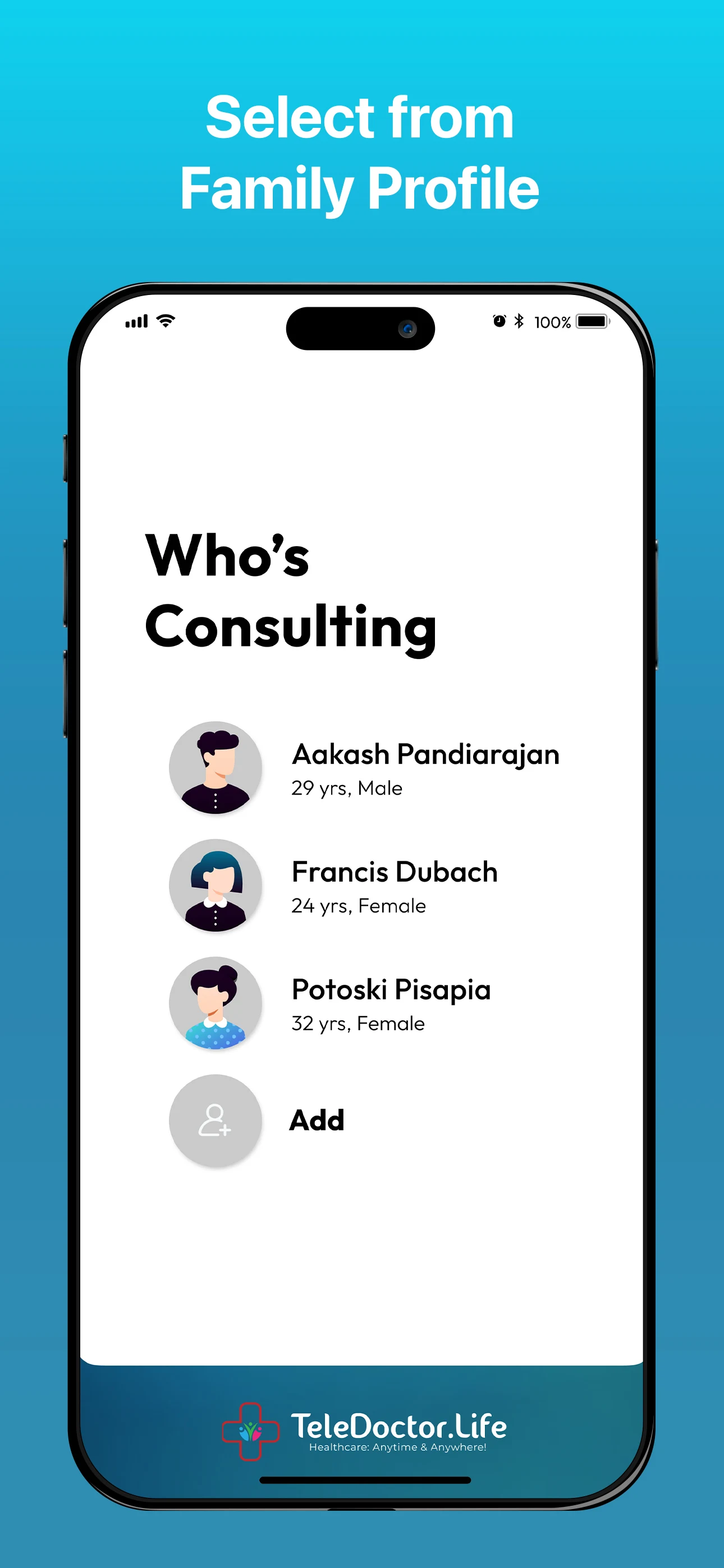 Select from Family Profile